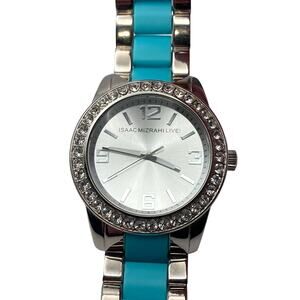 Isaac Mizrahi Live Women's Watch 38mm - Fresh Battery - Turquoise And Silver